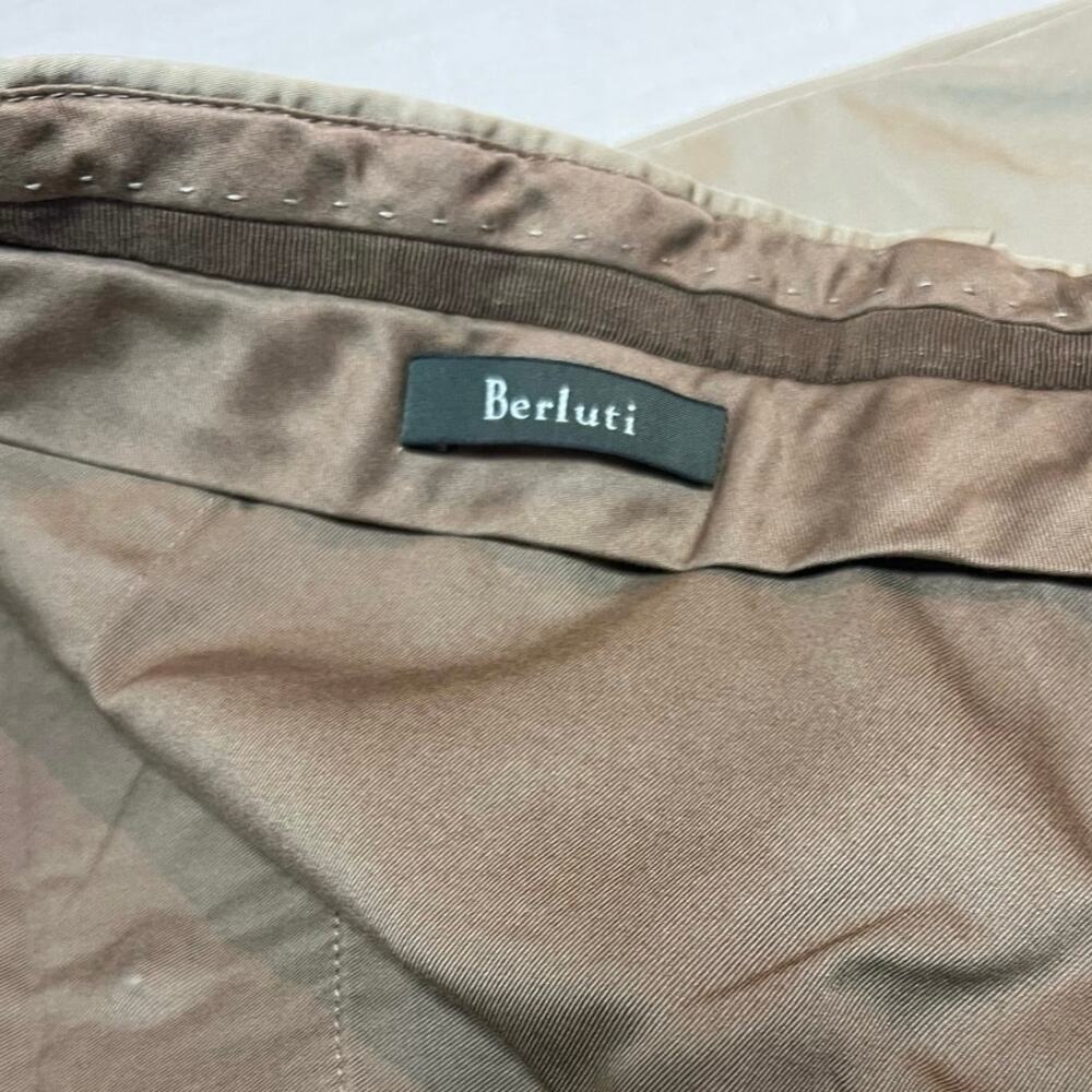 Berluti Dress Pants Men’s 40” Waist Euro‎ Size 56 Beige Made In Italy - Picture 5 of 11